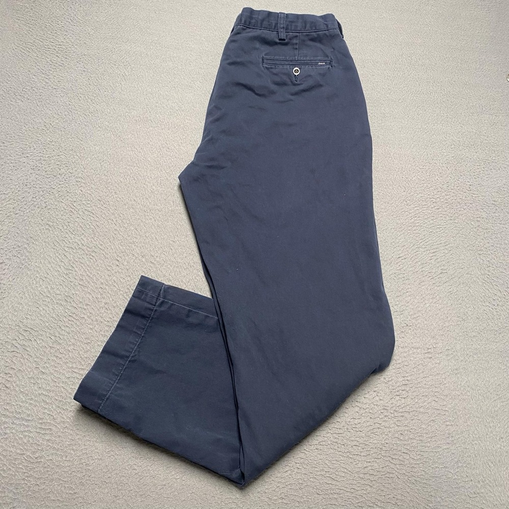 Polo Ralph Lauren Pants Mens 38x32 Blue Classic Fit Chino Flat Front Casual